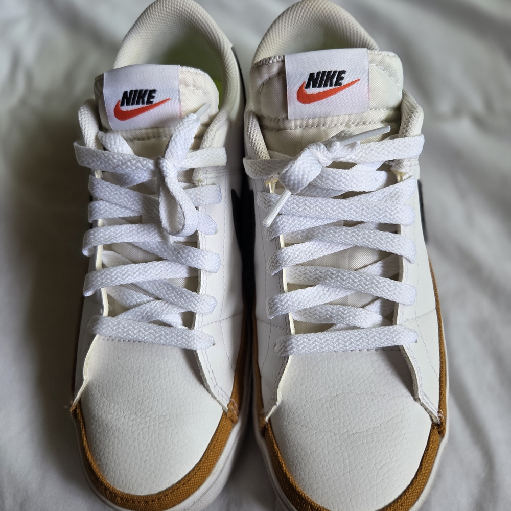 Nike White and Tan Sneakers